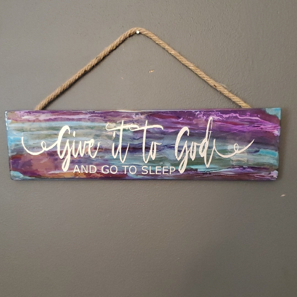 Handcrafted Purple and Blue Art & Decals Wall Decor